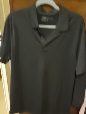 Mens Nike Golf Black Dri-fit Polo Shirt Size Large